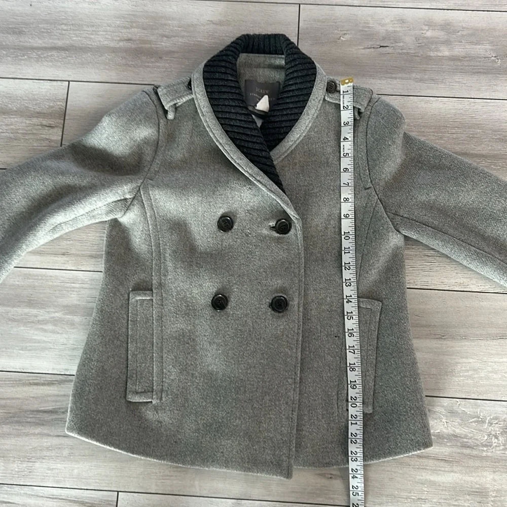 J Crew Stadium cloth by Nello Gori size 6 wool blend jacket gray - Picture 11 of 13